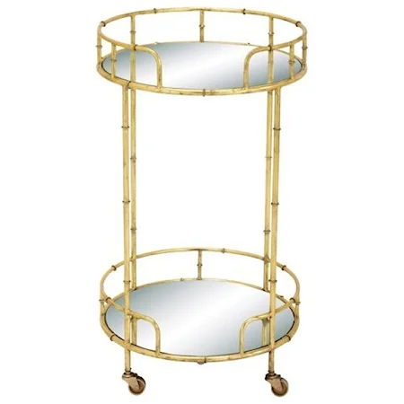 Metal/Mirror Bar Cart